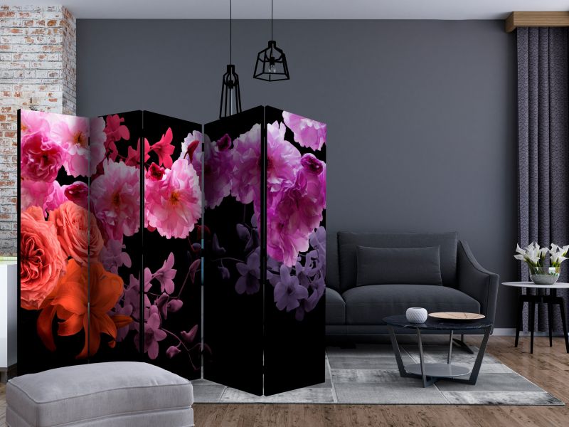 Parawan dwustronny Artgeist Kwiaty 225x172 cm Kwiaty 1 szt