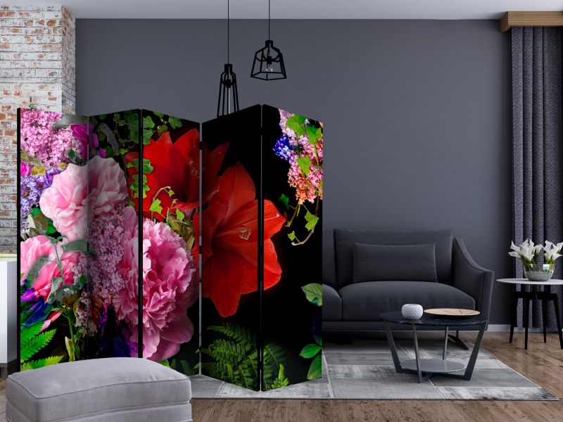 Parawan dwustronny Artgeist Kwiaty 225x172 cm Kwiaty 1 szt