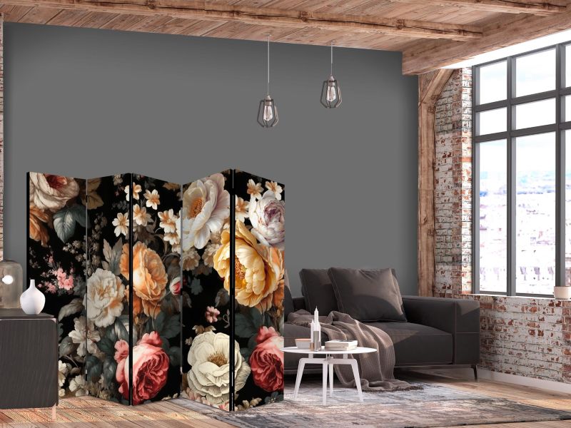 Parawan dwustronny Artgeist Kwiaty 225x172 cm Kwiaty 1 szt