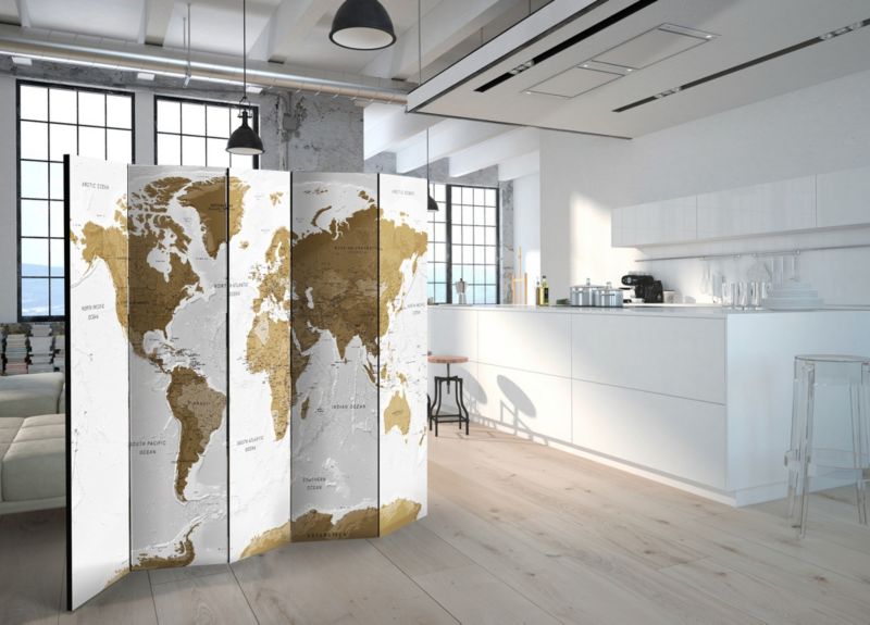 Parawan dwustronny Artgeist Mapy 225x172 cm Mapy 1 szt