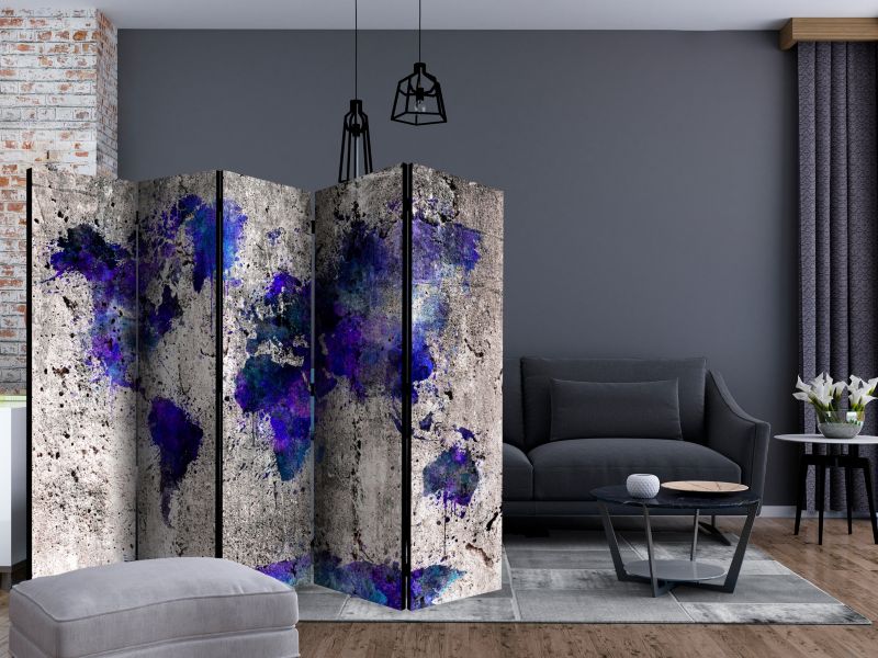 Parawan dwustronny Artgeist Mapy 225x172 cm Mapy 1 szt