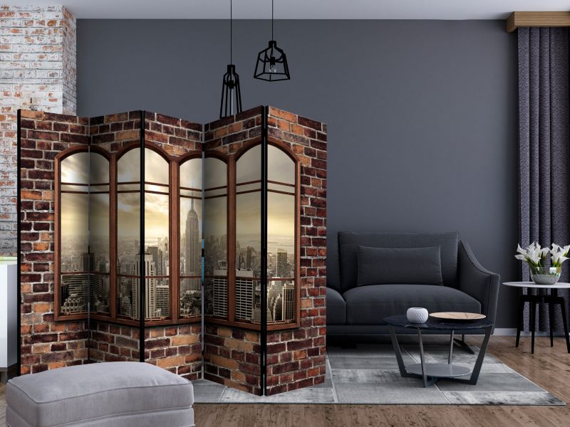 Parawan dwustronny Artgeist Miasta 225x172 cm Miasta 1 szt