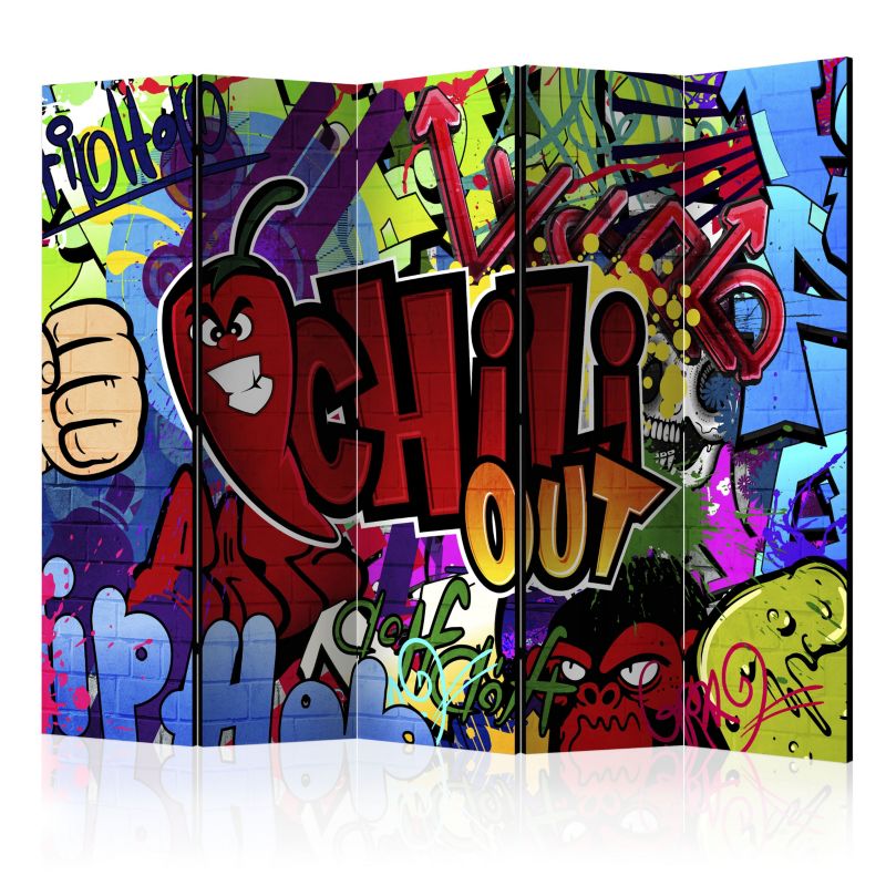 Parawan dwustronny Artgeist Street art 225x172 cm Street art 1 szt