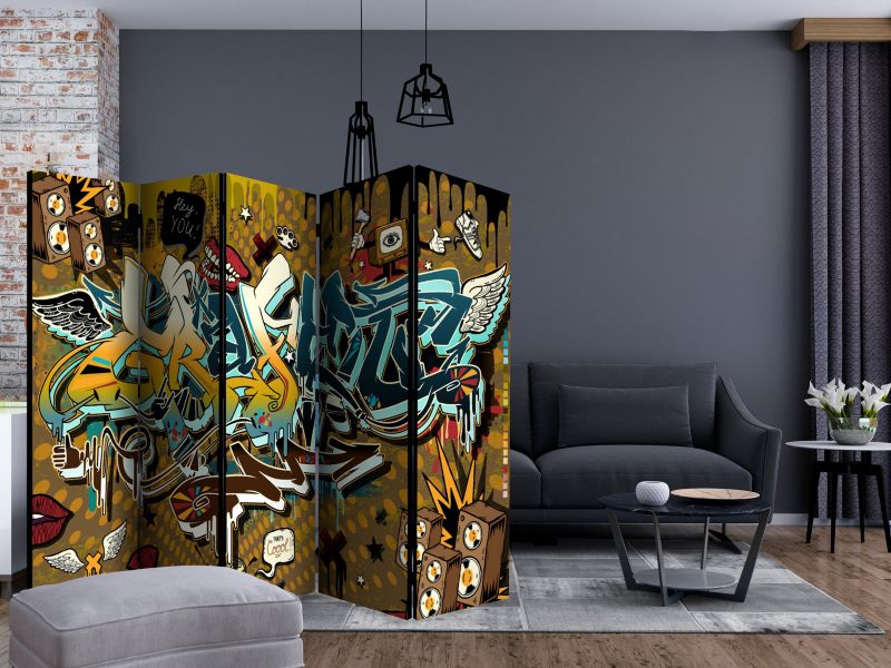 Parawan dwustronny Artgeist Street art 225x172 cm Street art 1 szt