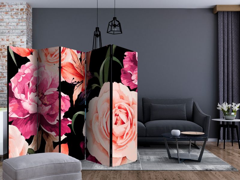 Parawan jednostronny Artgeist Kwiaty 225x172 cm Kwiaty 1 szt