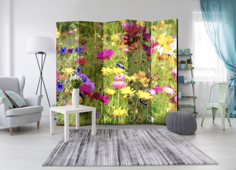 Parawan jednostronny Artgeist Kwiaty 225x172 cm Kwiaty 1 szt