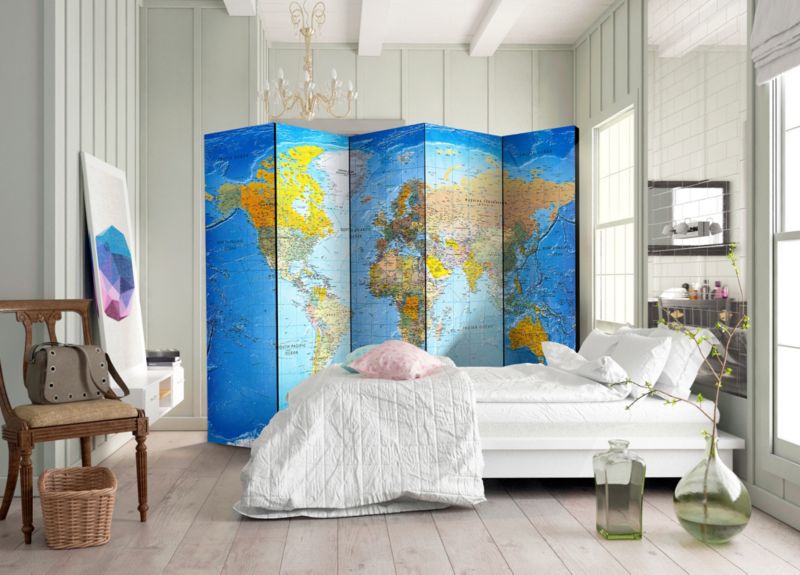 Parawan jednostronny Artgeist Mapy 225x172 cm Mapy 1 szt