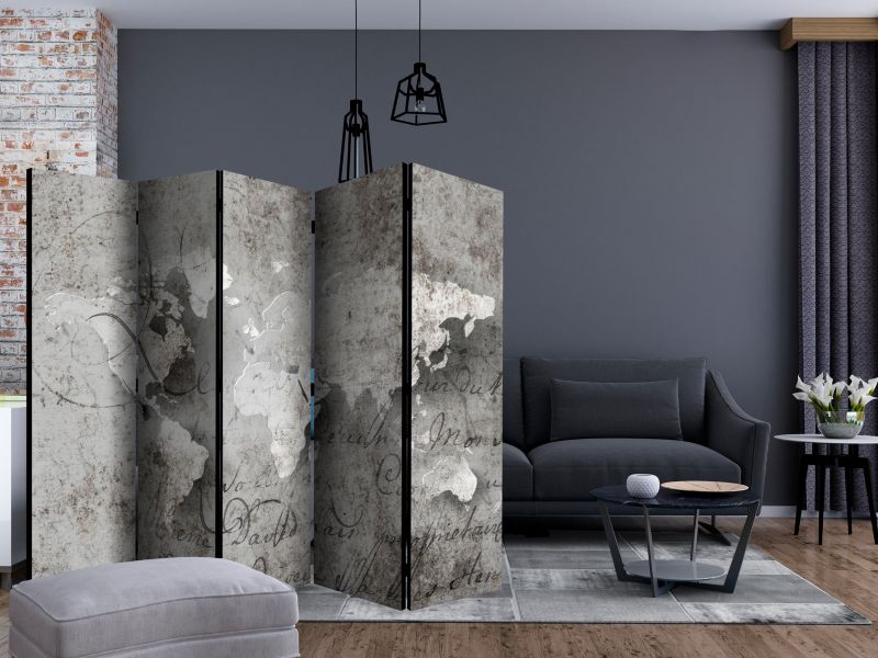 Parawan jednostronny Artgeist Mapy 225x172 cm Mapy 1 szt
