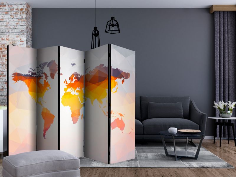 Parawan jednostronny Artgeist Mapy 225x172 cm Mapy 1 szt