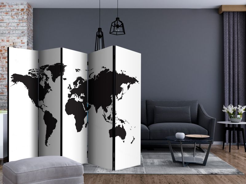 Parawan jednostronny Artgeist Mapy 225x172 cm Mapy 1 szt