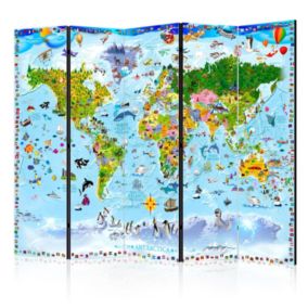 Parawan jednostronny Artgeist Mapy 225x172 cm Mapy 1 szt