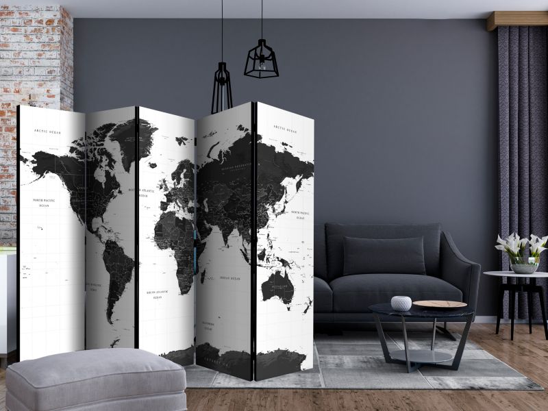 Parawan jednostronny Artgeist Mapy 225x172 cm Mapy 1 szt