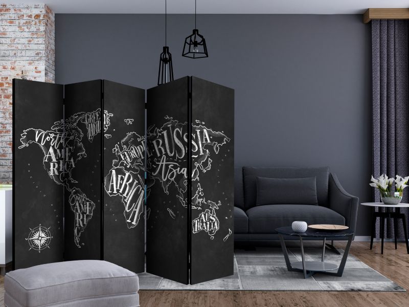 Parawan jednostronny Artgeist Mapy 225x172 cm Mapy 1 szt