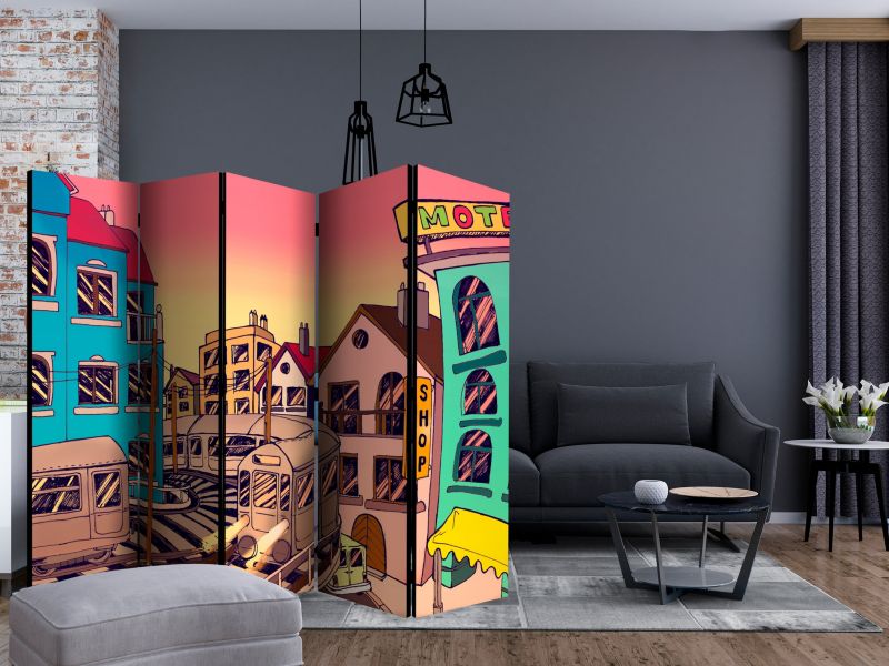 Parawan jednostronny Artgeist Miasta 225x172 cm Miasta 1 szt