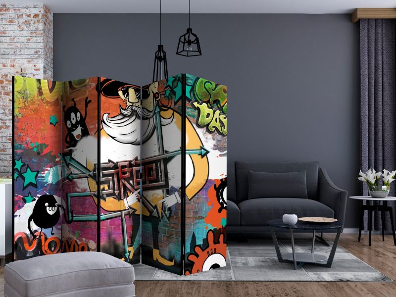 Parawan jednostronny Artgeist Street art 225x172 cm Street art 1 szt