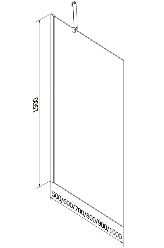 Parawan nawannowy 1-skrzydłowy Mexen Next czarny wzór 50 x 150 cm 1 szt.