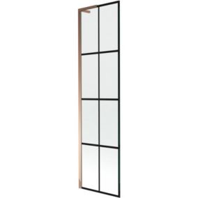 parawan nawannowy 1-skrzydłowy Mexen Next L czarny wzór różowe złoto 50 x 150 cm 1 szt.