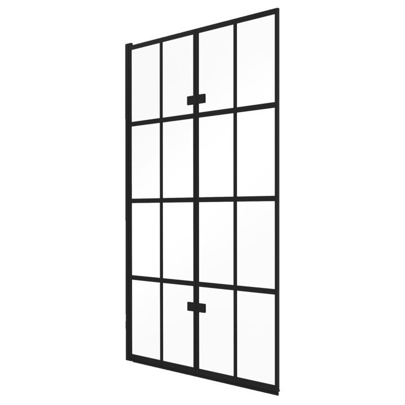 Parawan nawannowy 140x80 dwuczęściowy składany NUBES SEVANTE czarny 1 szt.