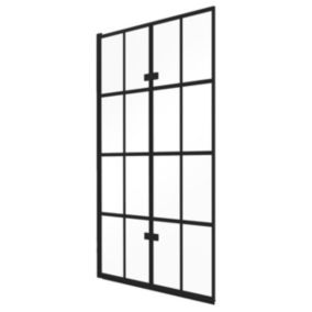 Parawan nawannowy 140x80 dwuczęściowy składany NUBES SEVANTE czarny 1 szt.