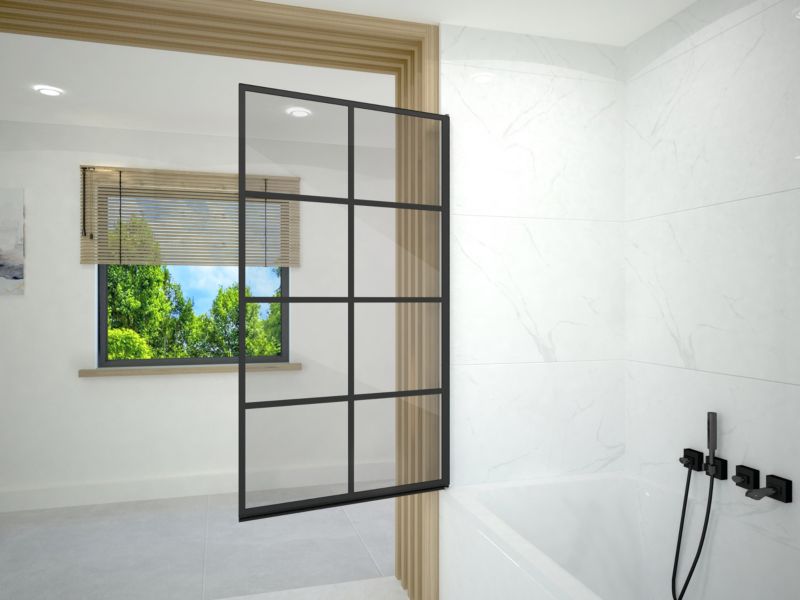 Parawan nawannowy 140x80 składany THIRA SEVANTE czarny 1 szt.