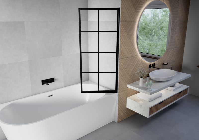 Parawan nawannowy 140x80 składany THIRA SEVANTE czarny 1 szt.