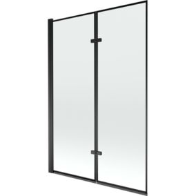 Parawan nawannowy 2-skrzydłowy Mexen Castor czarny wzór 120x150 cm 1 szt.