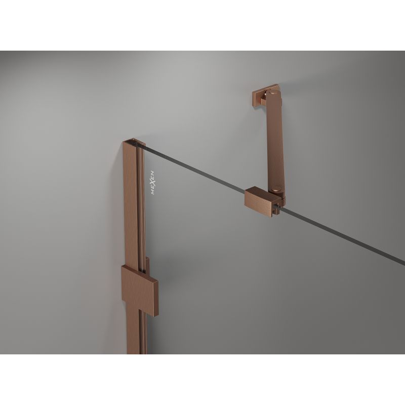Parawan nawannowy 2-skrzydłowy Mexen Lunar miedź szczotkowana 140 x 150 cm 1 szt