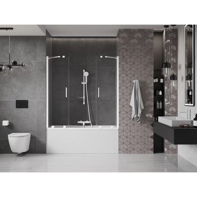 Parawan nawannowy 2-skrzydłowy Mexen Velar biały 160x150 cm 1 szt.