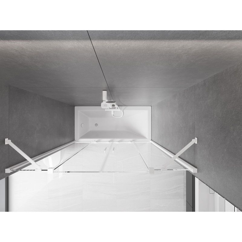 Parawan nawannowy 2-skrzydłowy Mexen Velar biały 160x150 cm 1 szt.