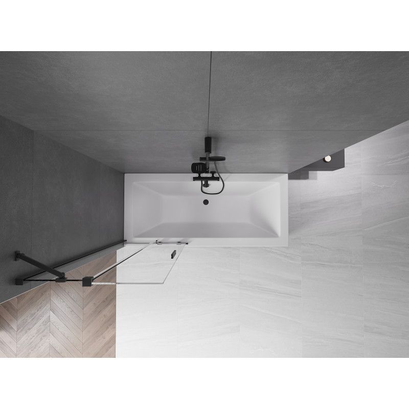 Parawan nawannowy 2-skrzydłowy Mexen Velar czarny 75 x 150 cm 1 szt.
