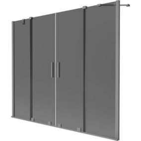 Parawan nawannowy 2-skrzydłowy Mexen Velar grafit 200x150 cm 1 szt.