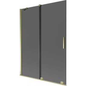 parawan nawannowy 2-skrzydłowy Mexen Velar grafit złoty 130x150 1 szt.