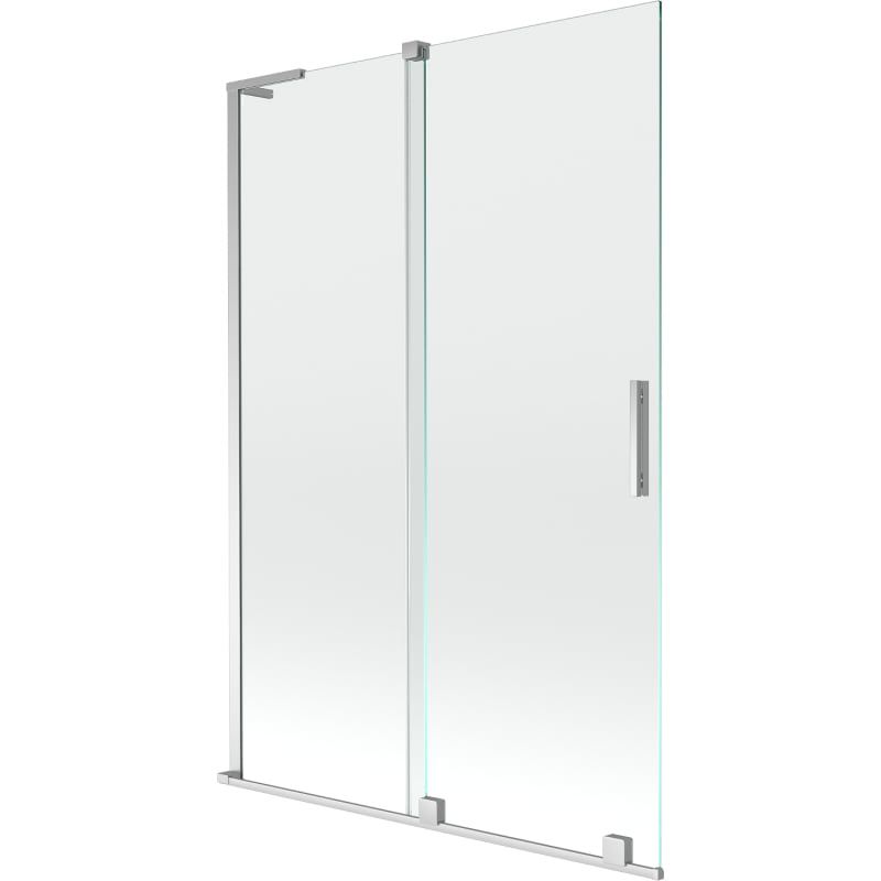 Parawan nawannowy 2-skrzydłowy Mexen Velar L chrom transparent 120x150 cm 1 szt.
