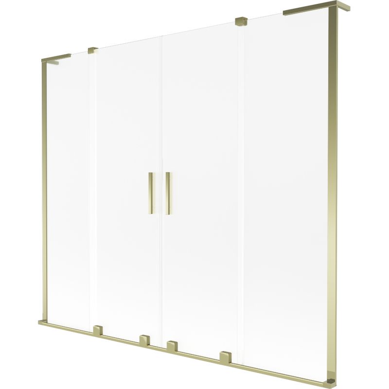 Parawan nawannowy 2-skrzydłowy Mexen Velar L szron złoty 170x150 cm 1 szt.