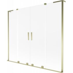 Parawan nawannowy 2-skrzydłowy Mexen Velar L szron złoty 170x150 cm 1 szt.