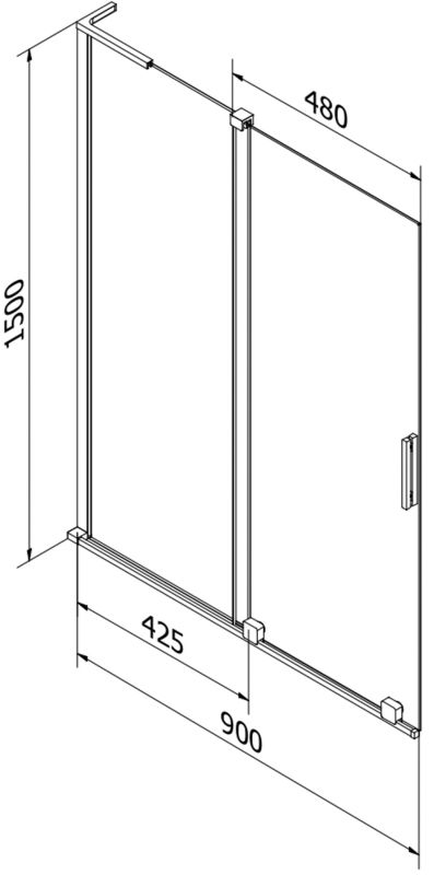 Parawan nawannowy 2-skrzydłowy Mexen Velar L złoty 90x150 cm 1 szt.