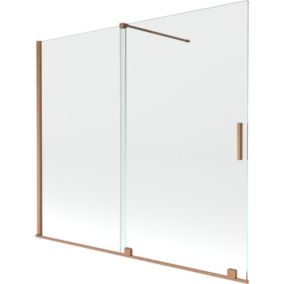 Parawan nawannowy 2-skrzydłowy Mexen Velar miedź szczotkowana 180x150 cm 1 szt.