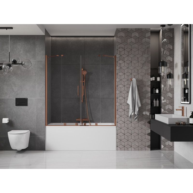 Parawan nawannowy 2-skrzydłowy Mexen Velar różowe złoto 160x150 cm 1 szt.