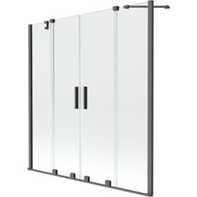 Parawan nawannowy 2-skrzydłowy Mexen Velar transparent 160x150 1 szt.