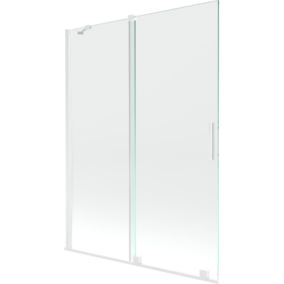 Parawan nawannowy 2-skrzydłowy Mexen Velar transparent biały 130x150 cm 1 szt.