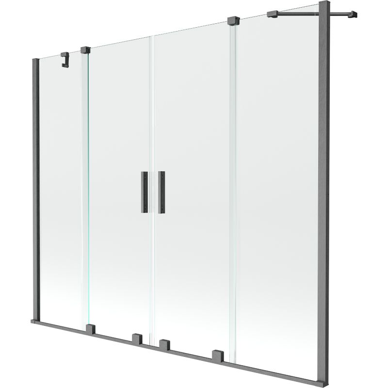 Parawan nawannowy dwuskrzydłowy Mexen Velar gun gray 170x150 cm 1 szt.