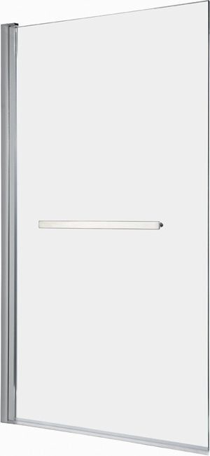 Parawan nawannowy GoodHome Nubia 1-częściowy 150 x 95 cm chrom/szkło transparentne