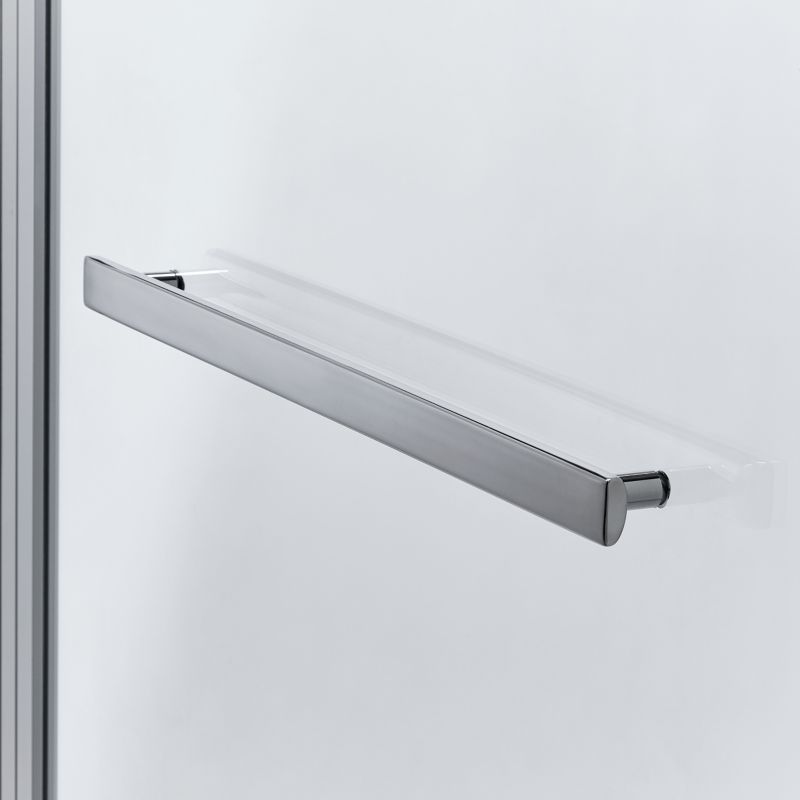 Parawan nawannowy GoodHome Nubia 1-częściowy 150 x 95 cm chrom/szkło transparentne