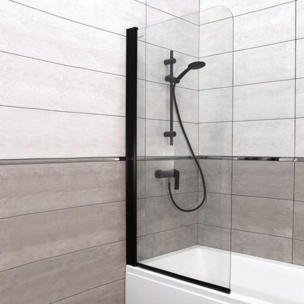 Parawan nawannowy Kerra Cristal 1 BL ruchomy 80x150 cm czarne profile 1 szt.