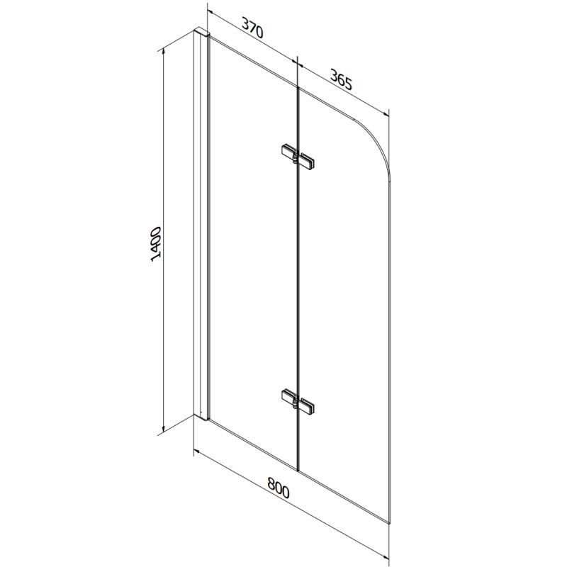 Parawan nawannowy Mexen Felix transparent złoty 80x140 cm 1 szt.