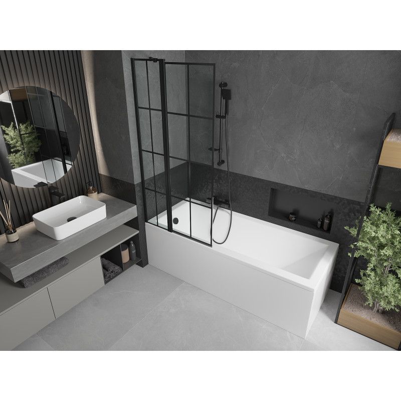 Parawan nawannowy Mexen Flip czarny wzór 80x150 cm 1 szt.