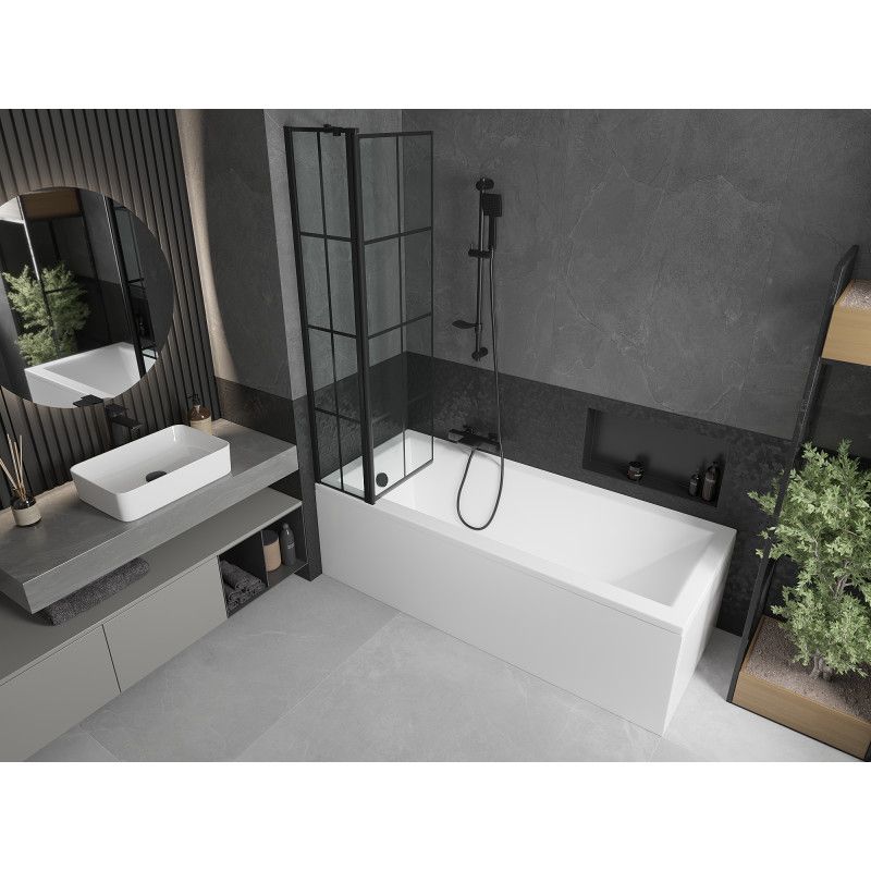Parawan nawannowy Mexen Flip czarny wzór 80x150 cm 1 szt.