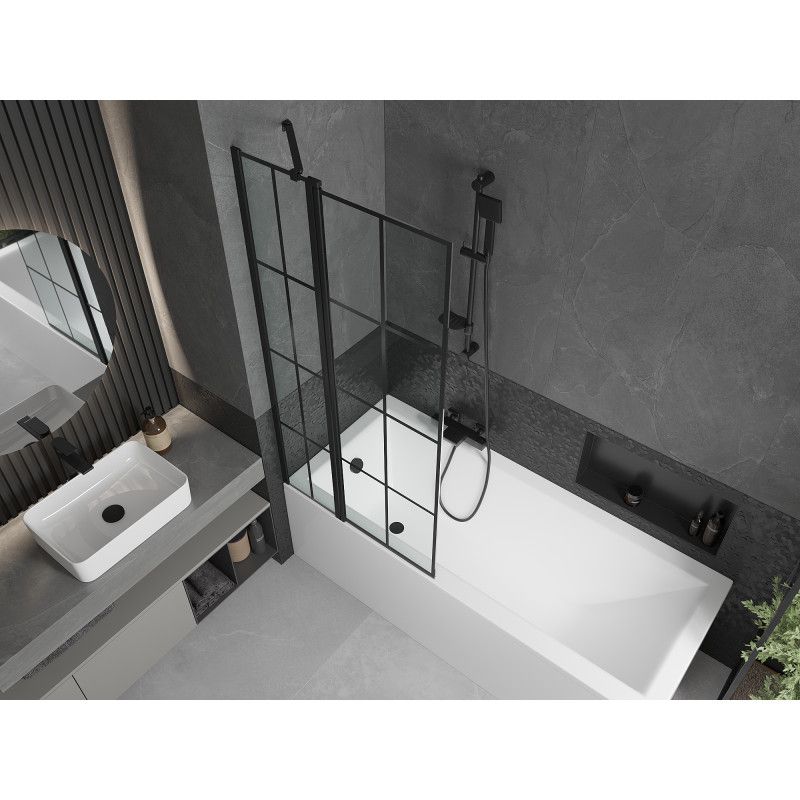 Parawan nawannowy Mexen Flip czarny wzór 80x150 cm 1 szt.