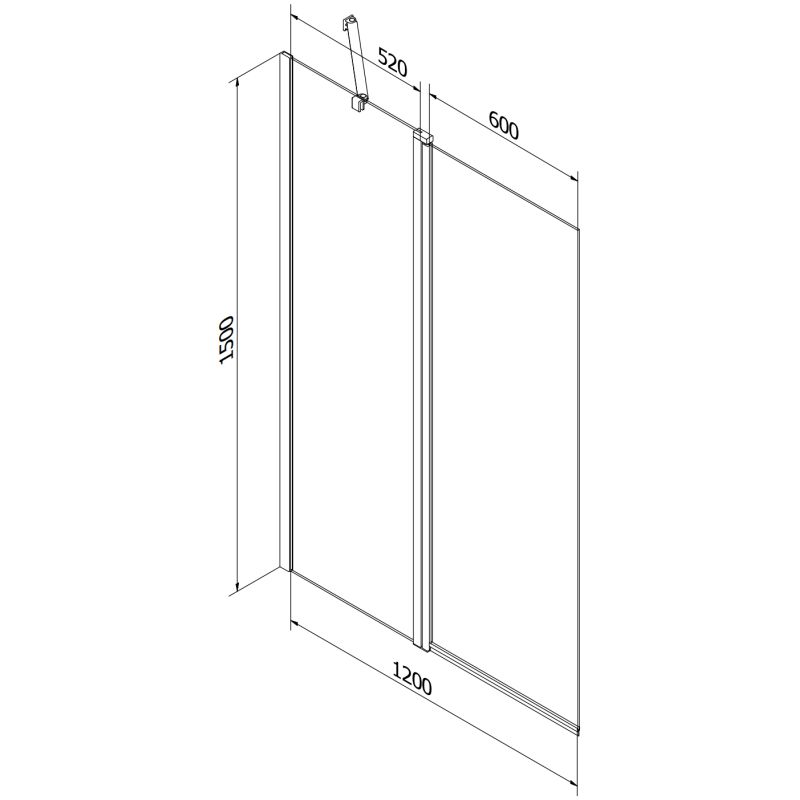 Parawan nawannowy Mexen Flip szron złoty 120x150 cm 1 szt.