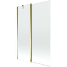 Parawan nawannowy Mexen Flip złoty transparent 120x150 cm 1 szt.